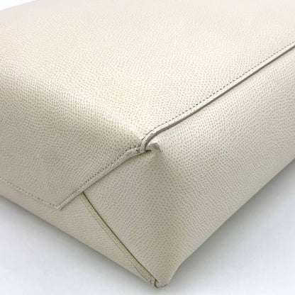 Celine Vertical Cabas 2way Shoulder Leather Off-White Handbag Gold