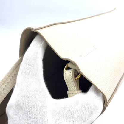 Celine Vertical Cabas 2way Shoulder Leather Off-White Handbag Gold