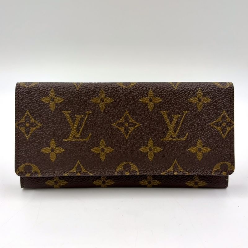 Louis Vuitton 3 Cult Cles Di Monogram Portefeuille Monogram Leather × PVC Brown