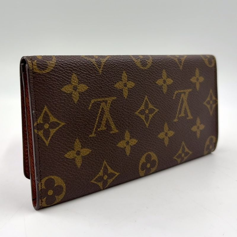 Louis Vuitton 3 Cult Cles Di Monogram Portefeuille Monogram Leather × PVC Brown
