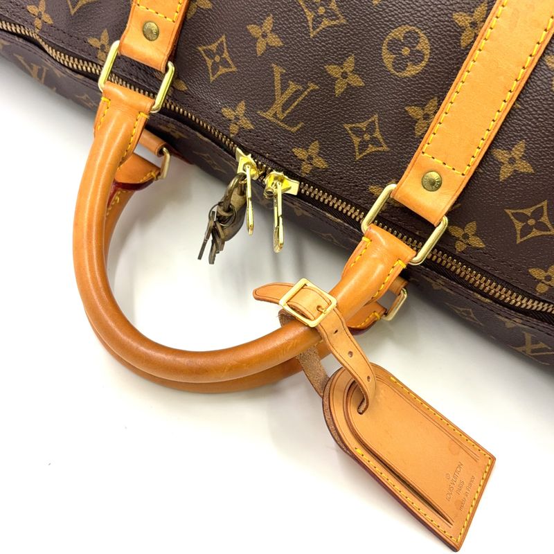 Louis Vuitton Keepall 60 Monogram Leather ×pvc Brown Boston Bag Gold M41422