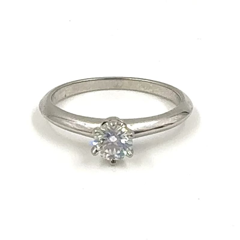 Tiffany & Co Diamond 0.32ct Solitaire Ring Pt950 Clear X Platinum