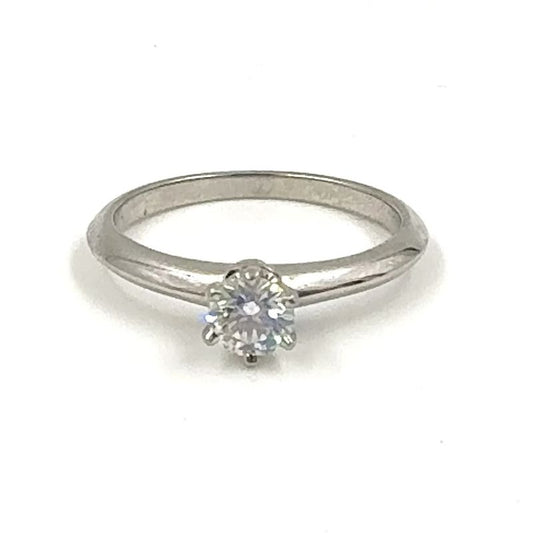 Tiffany & Co Diamond 0.32ct Solitaire Ring Pt950 Clear X Platinum