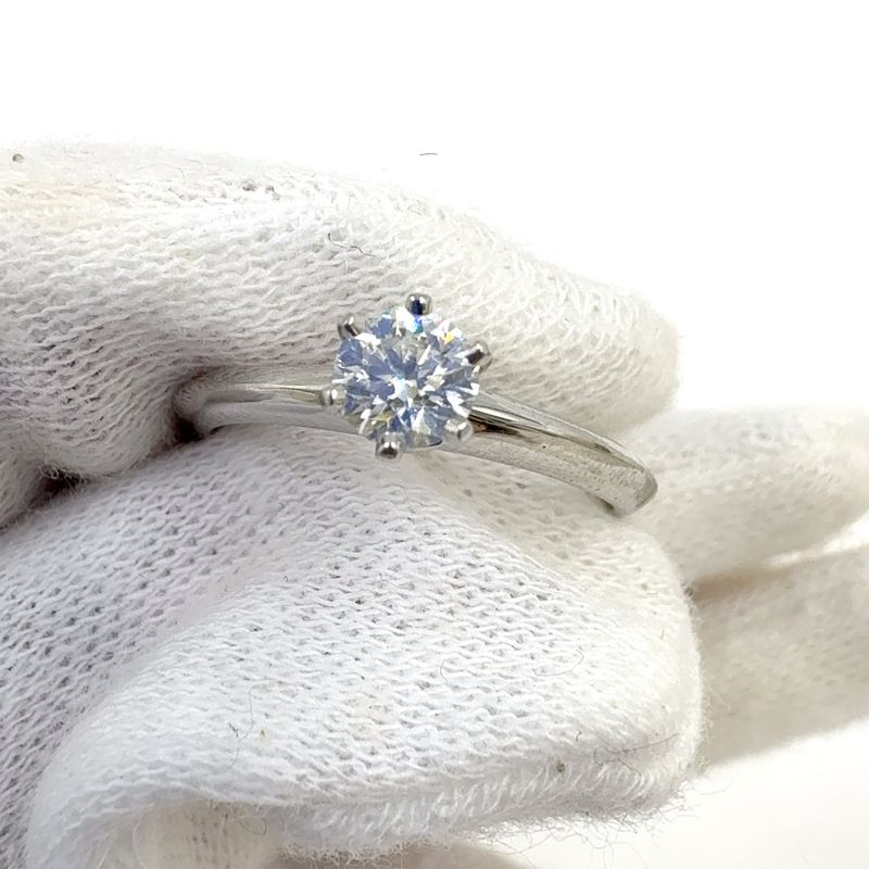 Tiffany & Co Diamond 0.32ct Solitaire Ring Pt950 Clear X Platinum