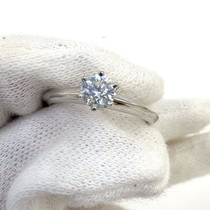 Tiffany & Co Diamond 0.32ct Solitaire Ring Pt950 Clear X Platinum