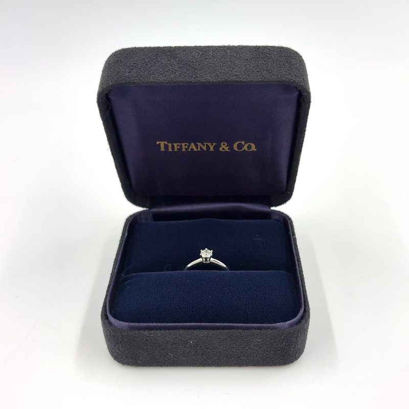 Tiffany & Co Diamond 0.32ct Solitaire Ring Pt950 Clear X Platinum