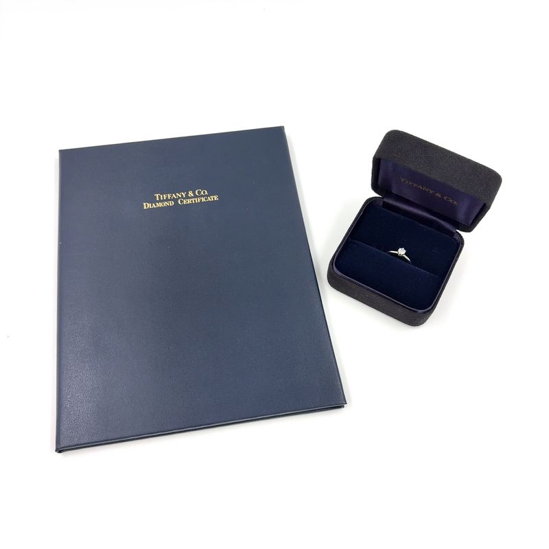 Tiffany & Co Diamond 0.32ct Solitaire Ring Pt950 Clear X Platinum