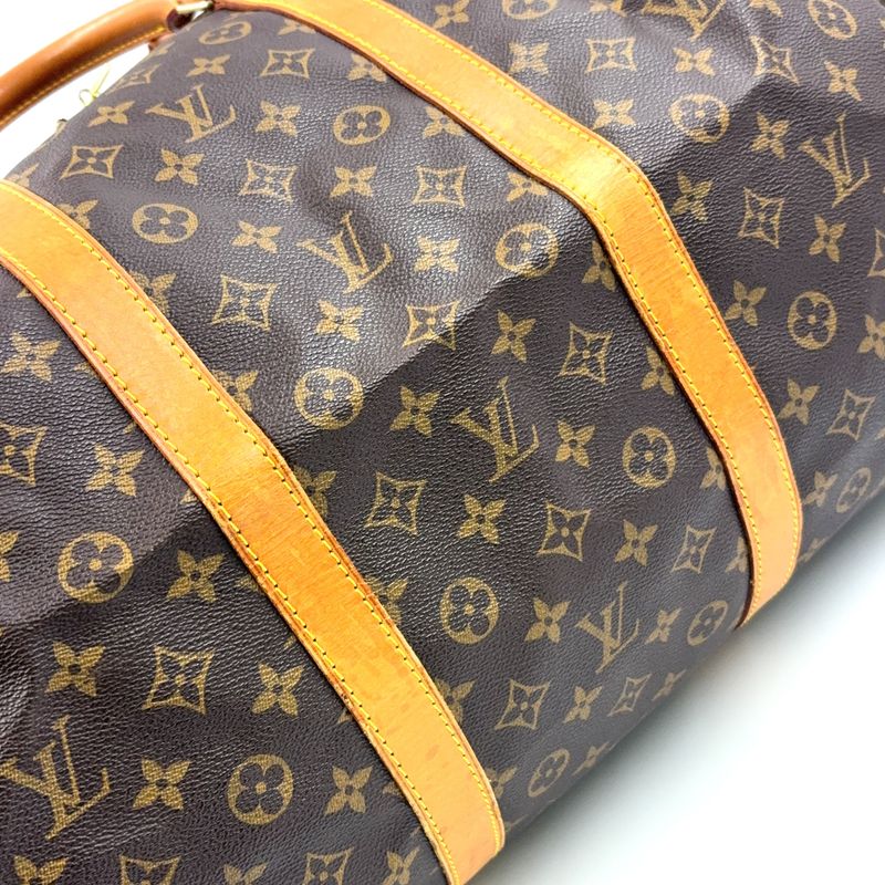 Louis Vuitton Keepall 60 Monogram Leather ×pvc Brown Boston Bag Gold M41422