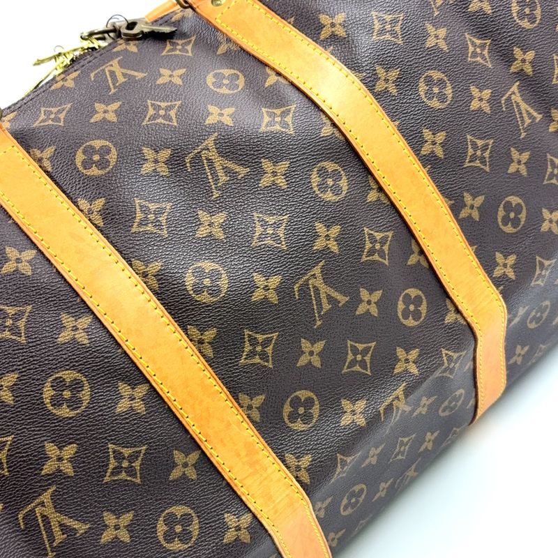 Louis Vuitton Keepall 60 Monogram Leather ×pvc Brown Boston Bag Gold M41422
