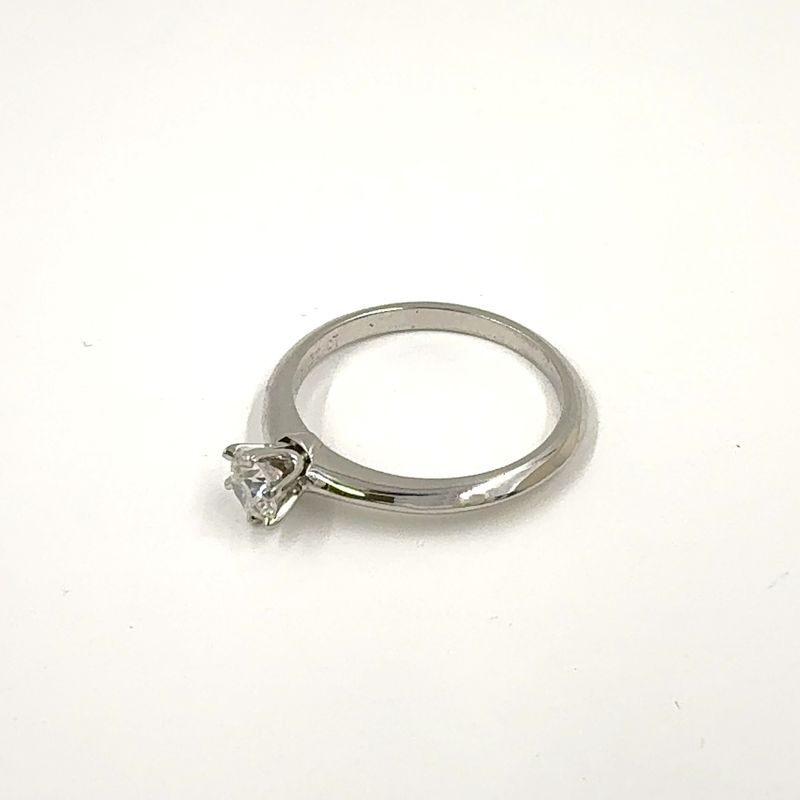 Tiffany & Co Diamond 0.32ct Solitaire Ring Pt950 Clear X Platinum