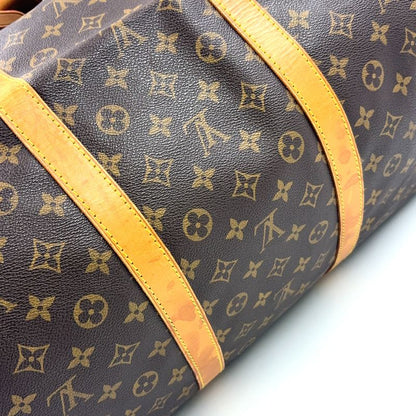 Louis Vuitton Keepall 60 Monogram Leather ×pvc Brown Boston Bag Gold M41422