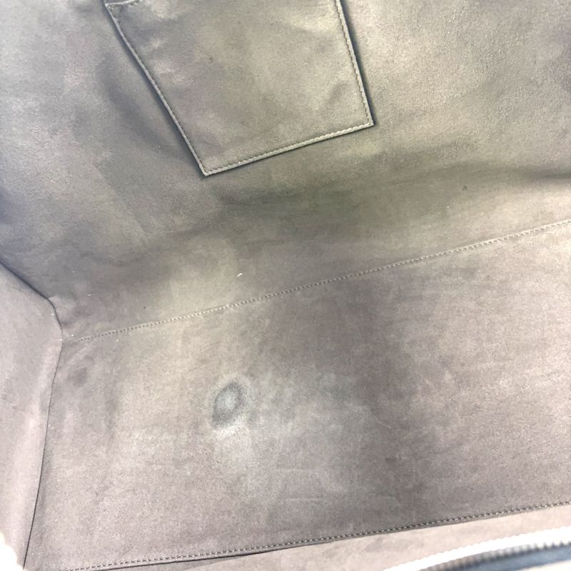 Gucci GG Blooms Leather × PVC Navy × Beige Boston Bag Silver 406380