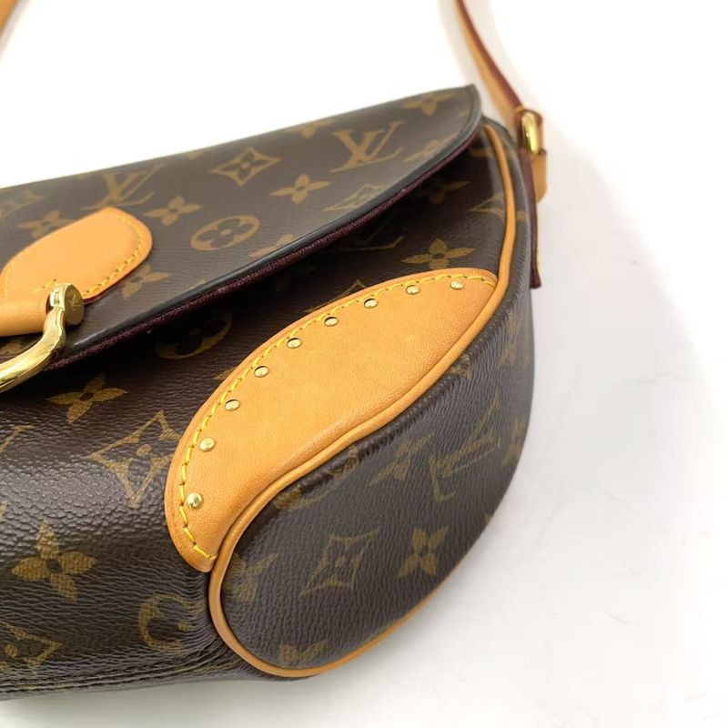 Louis Vuitton Sunclue Monogram Leather ×pvc Brown Shoulder Bag Gold M41481