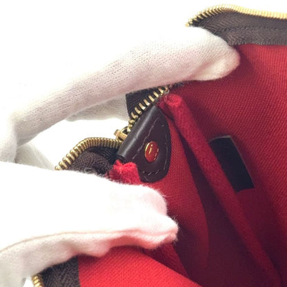 Louis Vuitton Eva Damier Ebene Damier Ebene Leather ×pvc Brown Chain Shoulder