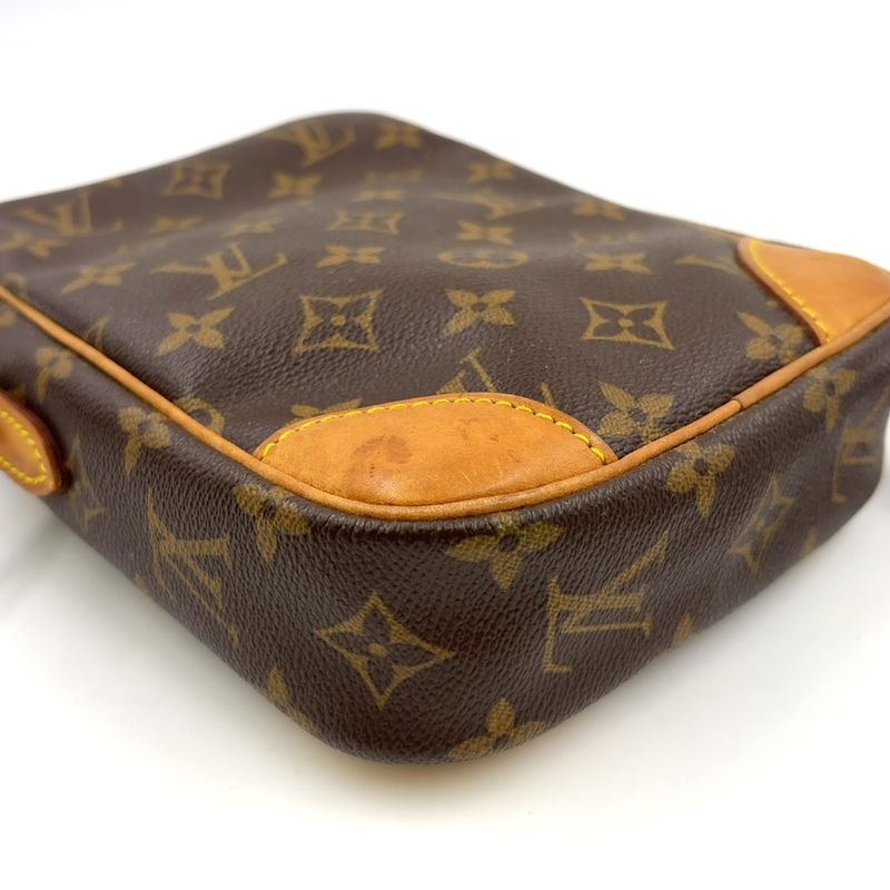 Louis Vuitton Danube Monogram Leather ×pvc Brown Shoulder Bag Gold M45266