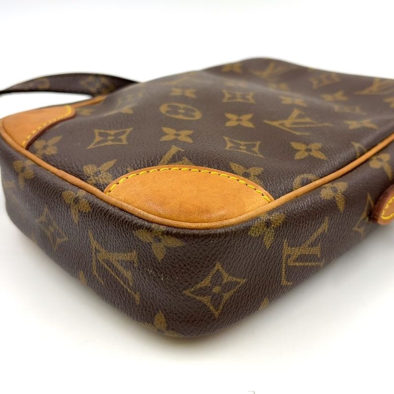 Louis Vuitton Danube Monogram Leather ×pvc Brown Shoulder Bag Gold M45266