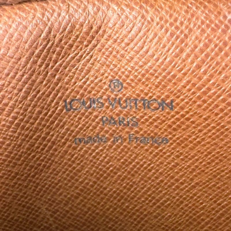 Louis Vuitton Danube Monogram Leather ×pvc Brown Shoulder Bag Gold M45266