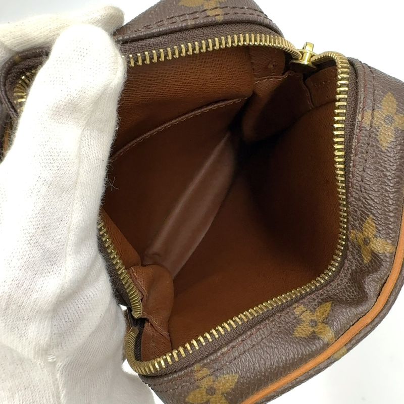 Louis Vuitton Danube Monogram Leather ×pvc Brown Shoulder Bag Gold M45266