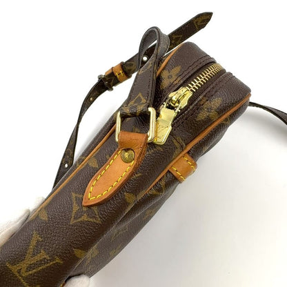 Louis Vuitton Danube Monogram Leather ×pvc Brown Shoulder Bag Gold M45266