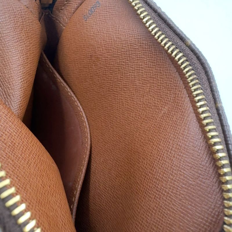 Louis Vuitton Danube Monogram Leather ×pvc Brown Shoulder Bag Gold M45266