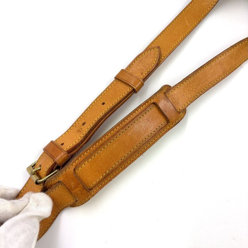 Louis Vuitton Saumur 35 Monogram Leather × PVC Brown Shoulder Bag Gold M42254