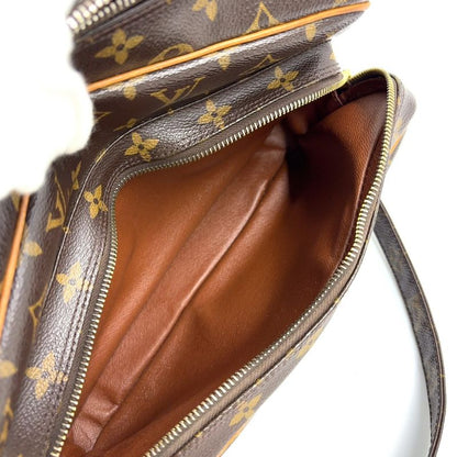 Louis Vuitton Nile Monogram Leather × PVC Brown Shoulder Bag Gold M45244