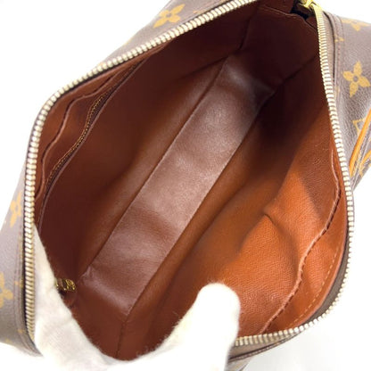 Louis Vuitton Nile Monogram Leather × PVC Brown Shoulder Bag Gold M45244