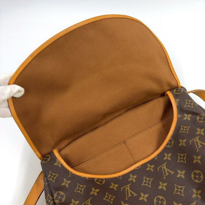 Louis Vuitton Saumur 35 Monogram Leather × PVC Brown Shoulder Bag Gold M42254