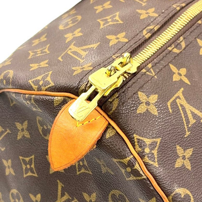 Louis Vuitton Keepall 55 Monogram Leather X PVC Brown Boston Bag Gold M41424