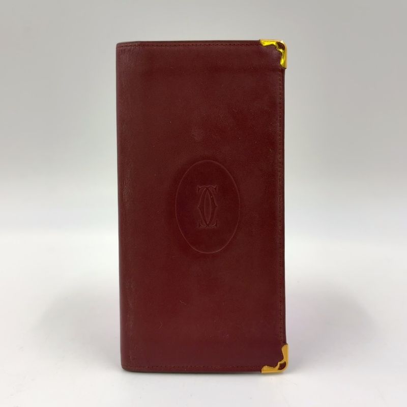 Cartier Mustline Leather Bordeaux Billfold Gold