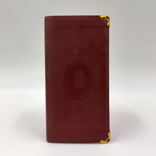 Cartier Mustline Leather Bordeaux Billfold Gold