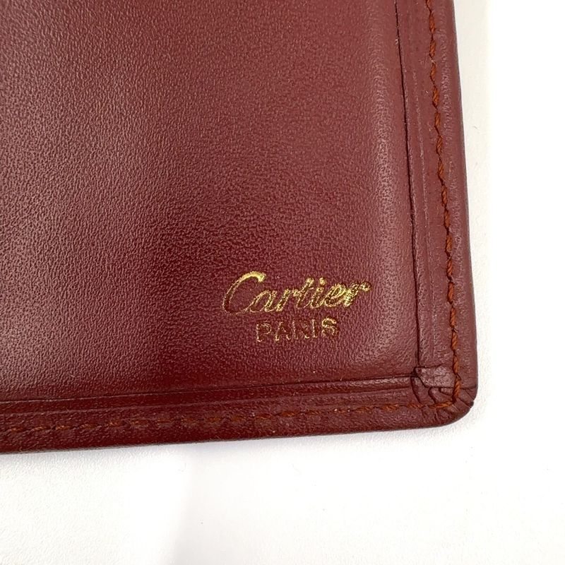 Cartier Mustline Leather Bordeaux Billfold Gold
