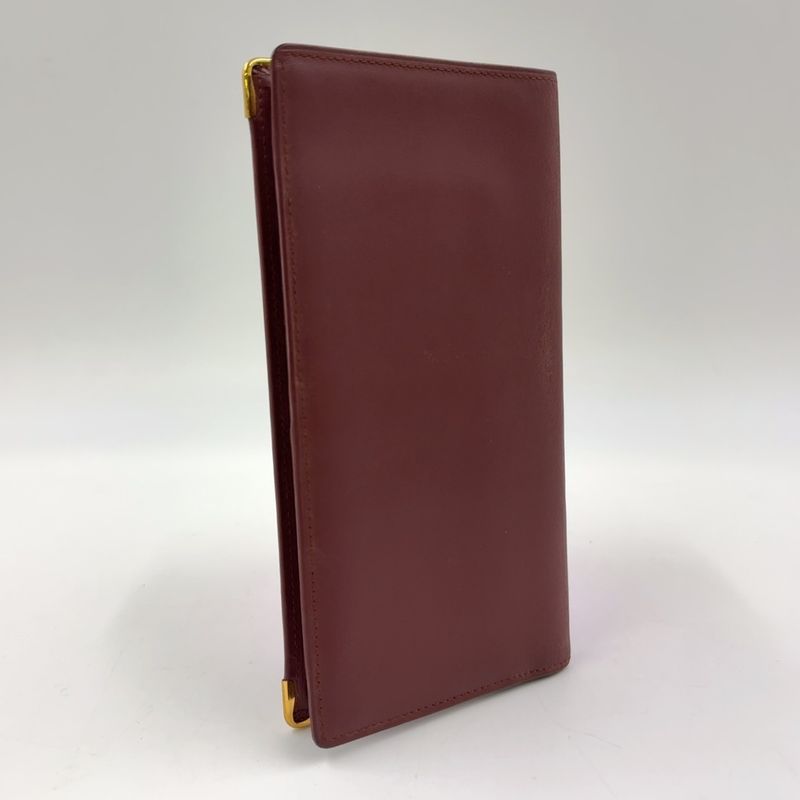 Cartier Mustline Leather Bordeaux Billfold Gold