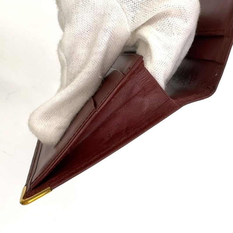Cartier Mustline Leather Bordeaux Billfold Gold