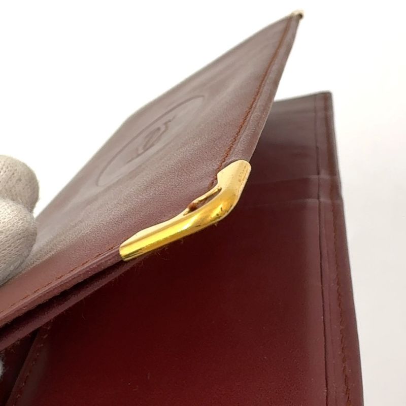 Cartier Mustline Leather Bordeaux Billfold Gold