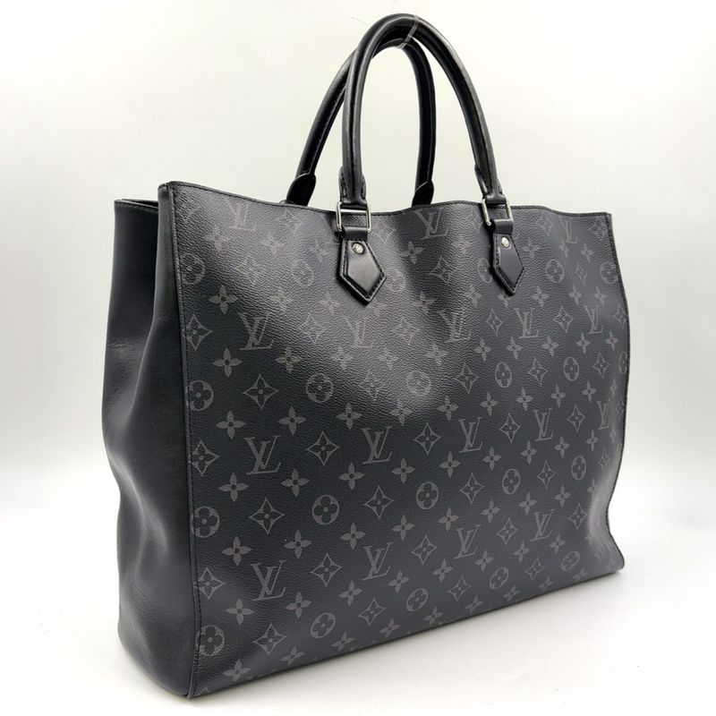 Louis Vuitton Grand Sac Monogram Eclipse Monogram Eclipse Leather ×pvc Black