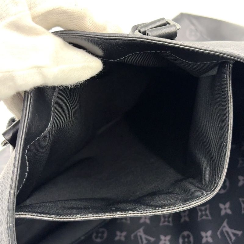 Louis Vuitton Grand Sac Monogram Eclipse Monogram Eclipse Leather ×pvc Black