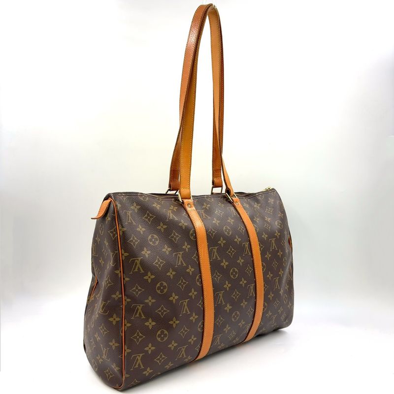 Louis Vuitton Flannery 45 Monogram Leather ×pvc Brown Shoulder Bag Gold M51115