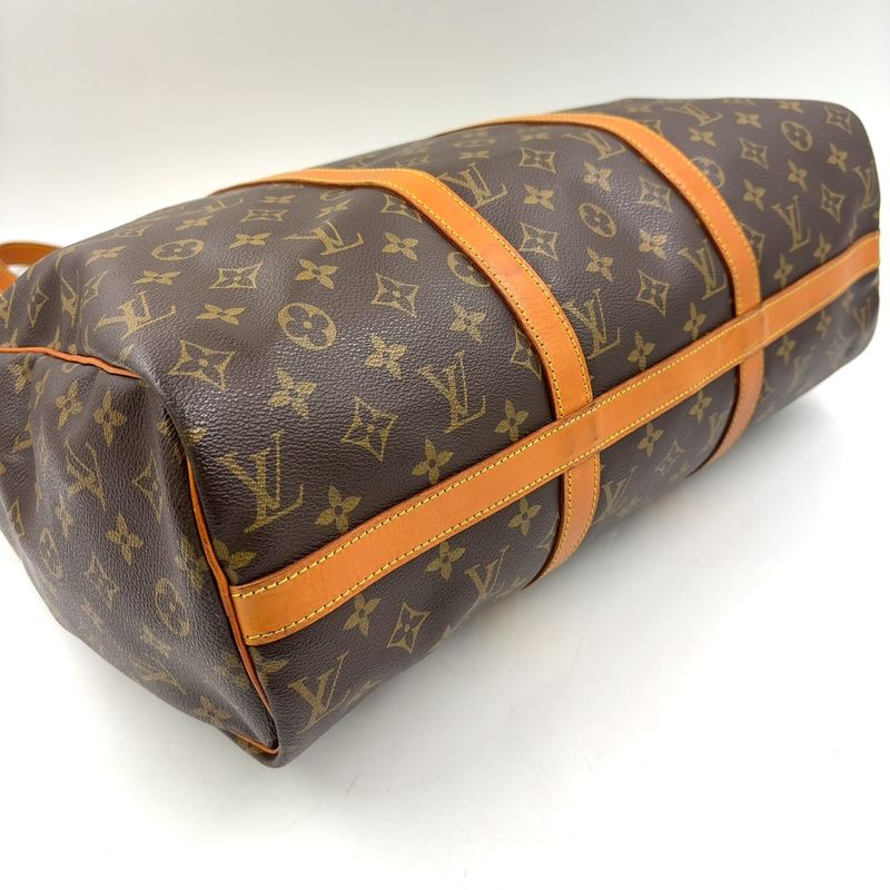 Louis Vuitton Flannery 45 Monogram Leather ×pvc Brown Shoulder Bag Gold M51115