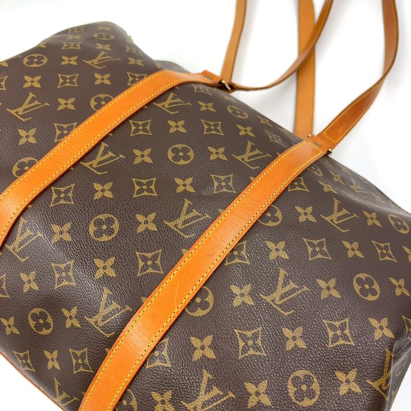 Louis Vuitton Flannery 45 Monogram Leather ×pvc Brown Shoulder Bag Gold M51115