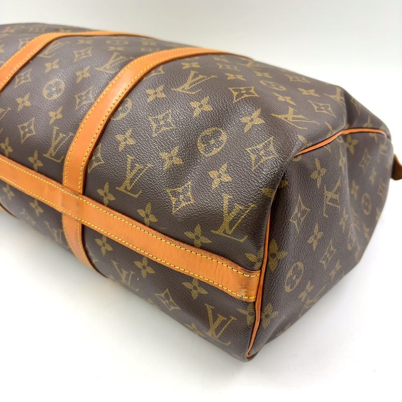Louis Vuitton Flannery 45 Monogram Leather ×pvc Brown Shoulder Bag Gold M51115