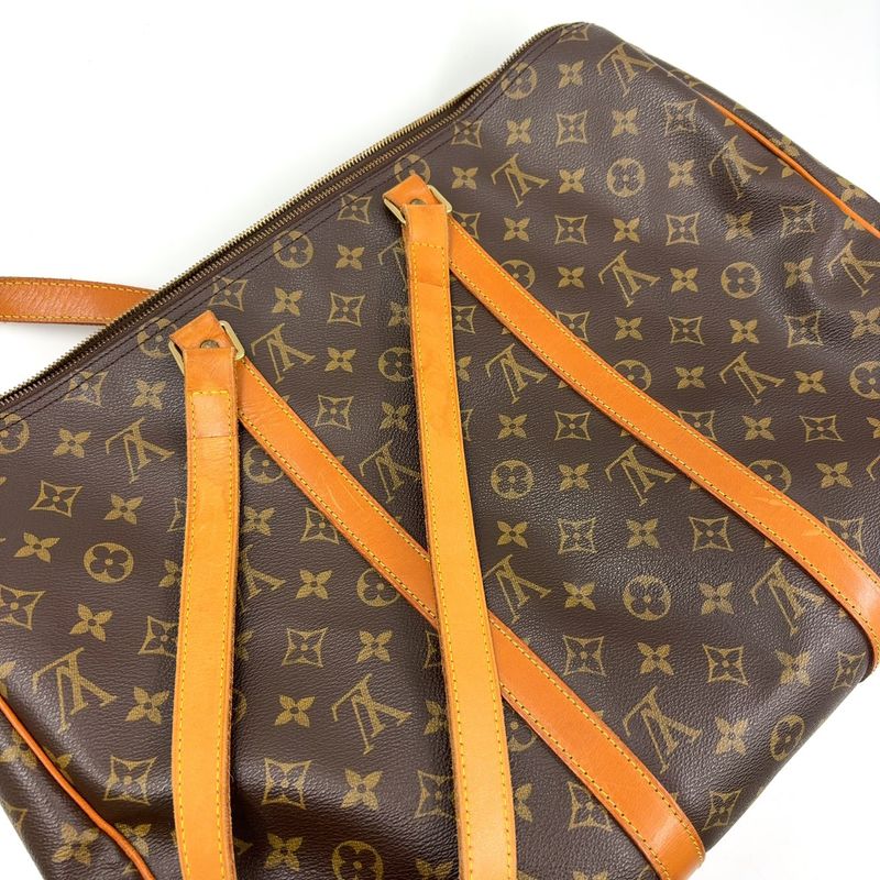 Louis Vuitton Flannery 45 Monogram Leather ×pvc Brown Shoulder Bag Gold M51115