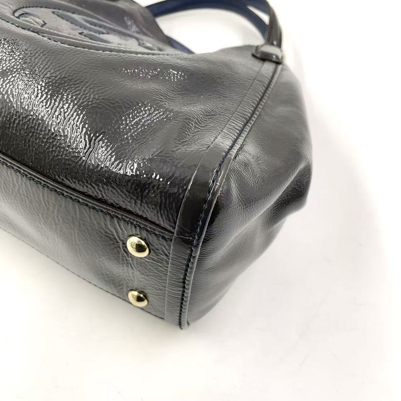 Gucci Soho Interlocking G Shoulder Strap Not Included Enamel Leather Purple