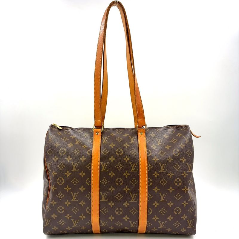 Louis Vuitton Flannery 45 Monogram Leather ×pvc Brown Shoulder Bag Gold M51115