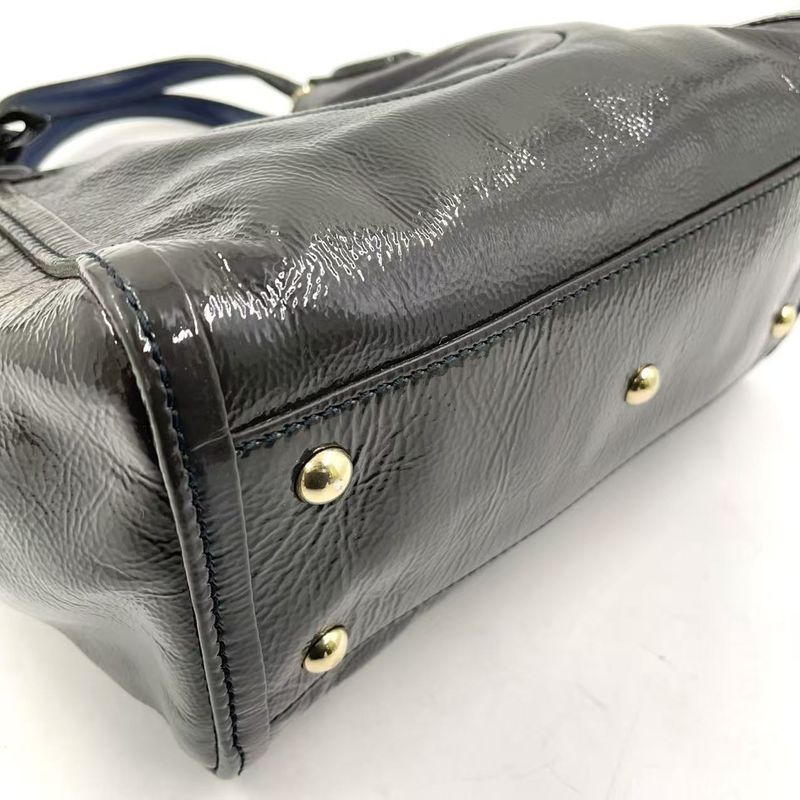 Gucci Soho Interlocking G Shoulder Strap Not Included Enamel Leather Purple