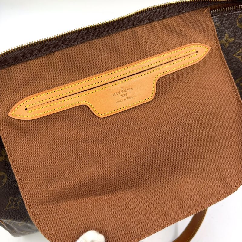 Louis Vuitton Flannery 45 Monogram Leather ×pvc Brown Shoulder Bag Gold M51115
