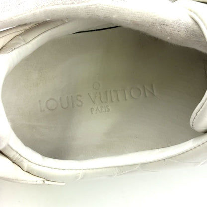 Louis Vuitton Front Low Line Croco Shape Pressed Leather White Sneakers
