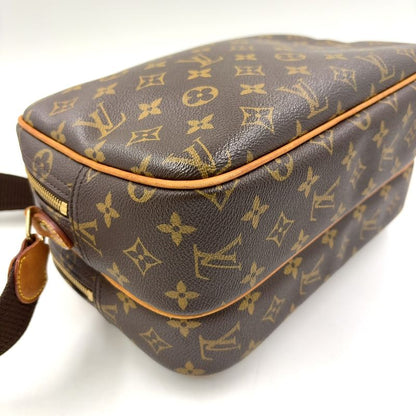 Louis Vuitton Reporter PM Monogram Leather × PVC Brown Shoulder Bag Gold M45254