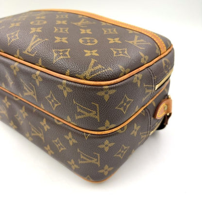 Louis Vuitton Reporter PM Monogram Leather × PVC Brown Shoulder Bag Gold M45254