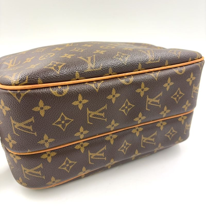 Louis Vuitton Reporter PM Monogram Leather × PVC Brown Shoulder Bag Gold M45254